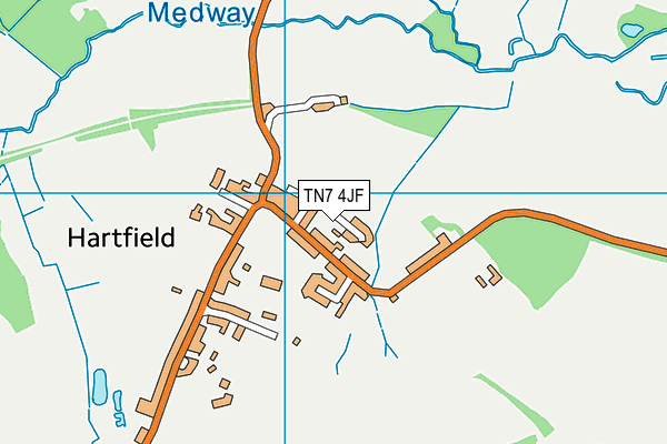 TN7 4JF map - OS VectorMap District (Ordnance Survey)