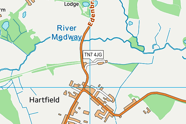 TN7 4JG map - OS VectorMap District (Ordnance Survey)