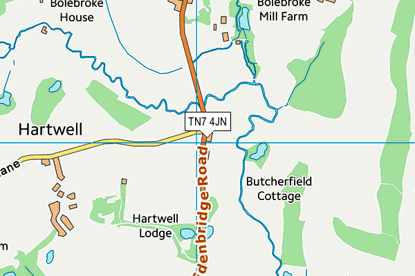 TN7 4JN map - OS VectorMap District (Ordnance Survey)