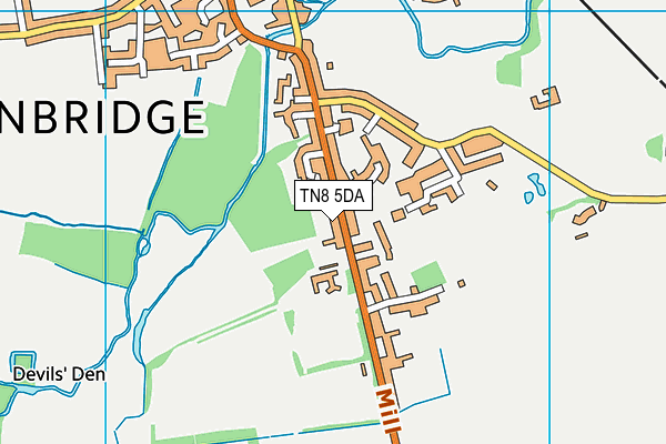 TN8 5DA map - OS VectorMap District (Ordnance Survey)