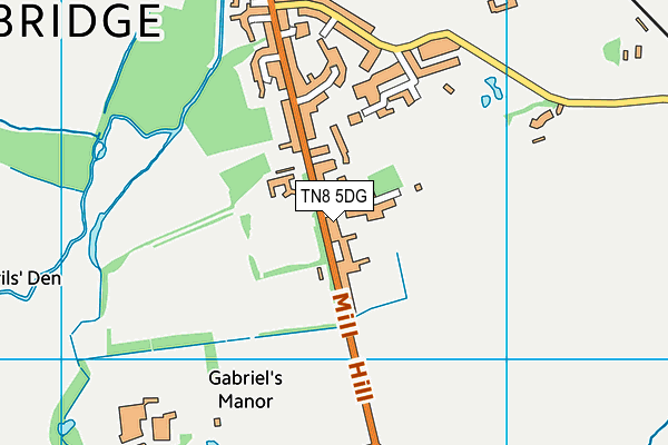 TN8 5DG map - OS VectorMap District (Ordnance Survey)