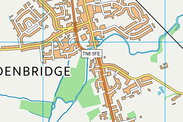 TN8 5FE map - OS VectorMap District (Ordnance Survey)