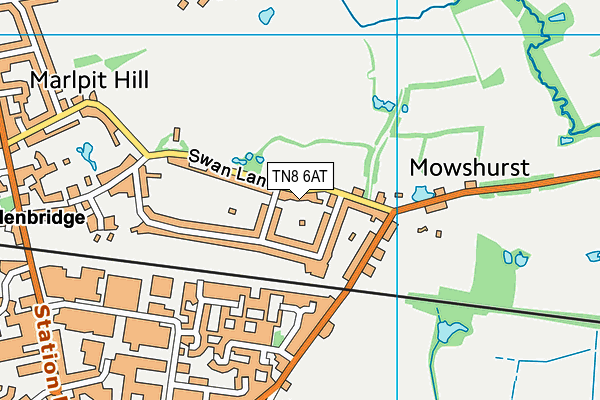 TN8 6AT map - OS VectorMap District (Ordnance Survey)