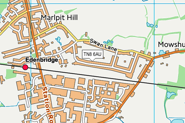 TN8 6AU map - OS VectorMap District (Ordnance Survey)