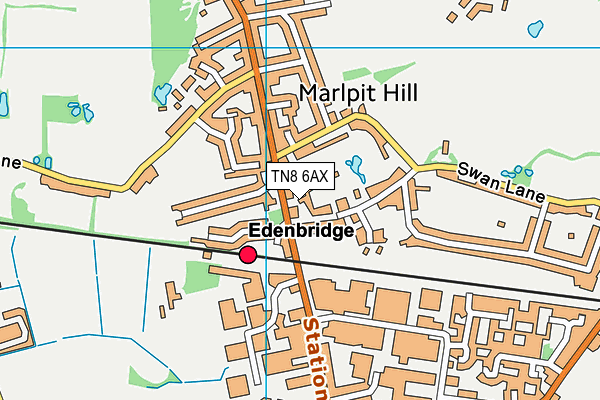 TN8 6AX map - OS VectorMap District (Ordnance Survey)