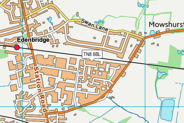 TN8 6BL map - OS VectorMap District (Ordnance Survey)