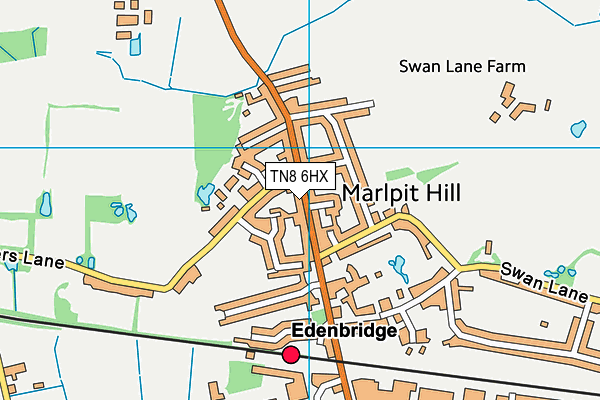 TN8 6HX map - OS VectorMap District (Ordnance Survey)