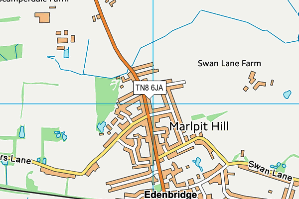 TN8 6JA map - OS VectorMap District (Ordnance Survey)