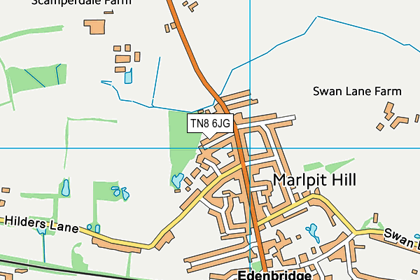 TN8 6JG map - OS VectorMap District (Ordnance Survey)