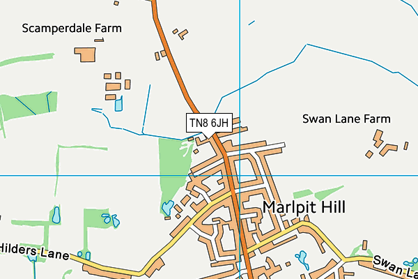 TN8 6JH map - OS VectorMap District (Ordnance Survey)