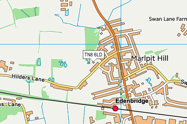 TN8 6LD map - OS VectorMap District (Ordnance Survey)