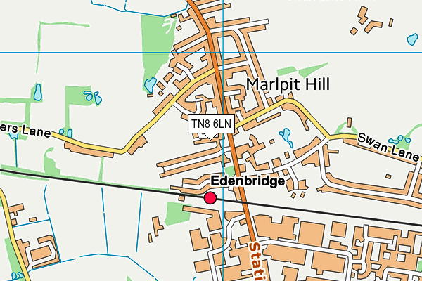 TN8 6LN map - OS VectorMap District (Ordnance Survey)