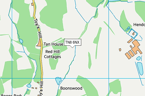 TN8 6NX map - OS VectorMap District (Ordnance Survey)