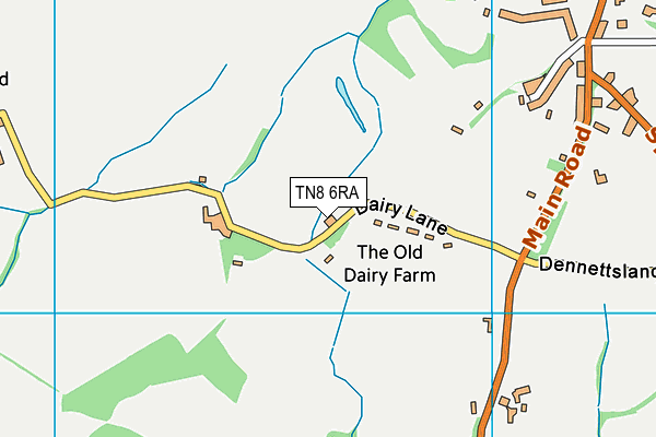 Crockham Hill War Memorial Playing Field map (TN8 6RA) - OS VectorMap District (Ordnance Survey)