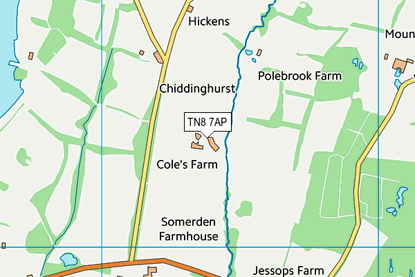 TN8 7AP map - OS VectorMap District (Ordnance Survey)