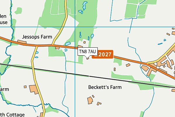 TN8 7AU map - OS VectorMap District (Ordnance Survey)