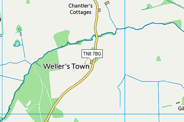 TN8 7BG map - OS VectorMap District (Ordnance Survey)