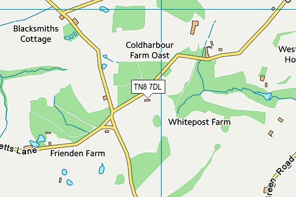 TN8 7DL map - OS VectorMap District (Ordnance Survey)