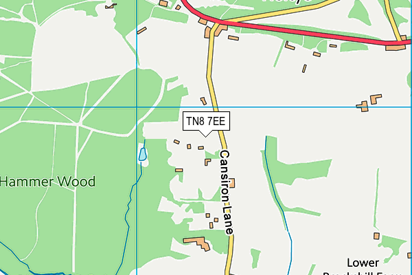 TN8 7EE map - OS VectorMap District (Ordnance Survey)