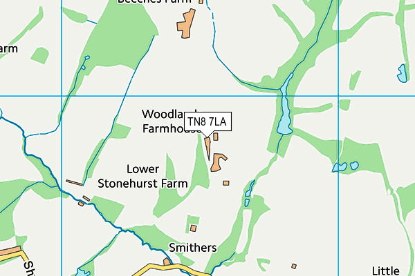 TN8 7LA map - OS VectorMap District (Ordnance Survey)
