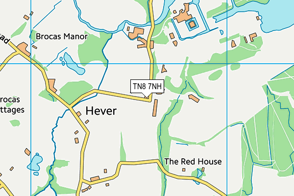 Hever Church of England Voluntary Aided Primary School map (TN8 7NH) - OS VectorMap District (Ordnance Survey)