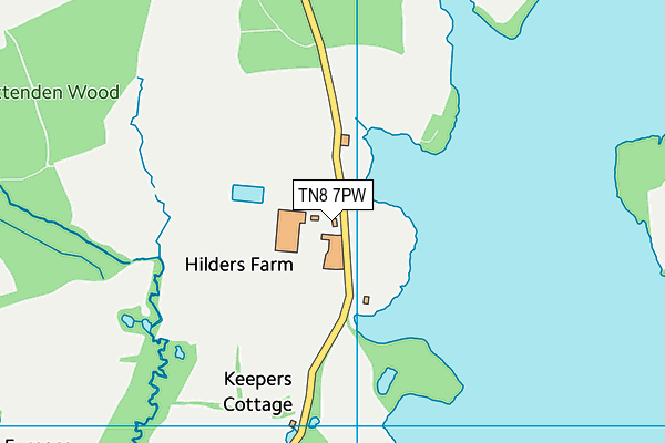TN8 7PW map - OS VectorMap District (Ordnance Survey)