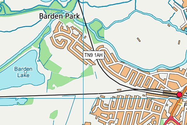 TN9 1AH map - OS VectorMap District (Ordnance Survey)