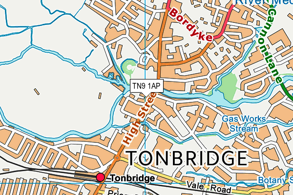 TN9 1AP map - OS VectorMap District (Ordnance Survey)