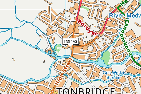 TN9 1AS map - OS VectorMap District (Ordnance Survey)