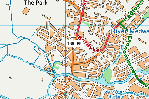 TN9 1BP map - OS VectorMap District (Ordnance Survey)