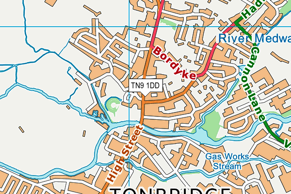 TN9 1DD map - OS VectorMap District (Ordnance Survey)