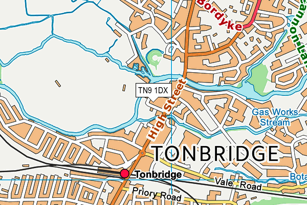 TN9 1DX map - OS VectorMap District (Ordnance Survey)