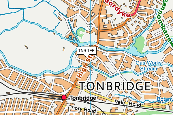 TN9 1EE map - OS VectorMap District (Ordnance Survey)