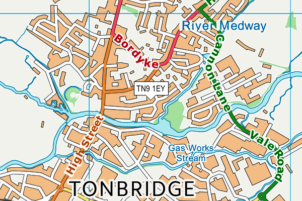 TN9 1EY map - OS VectorMap District (Ordnance Survey)