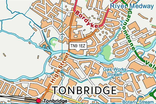 TN9 1EZ map - OS VectorMap District (Ordnance Survey)