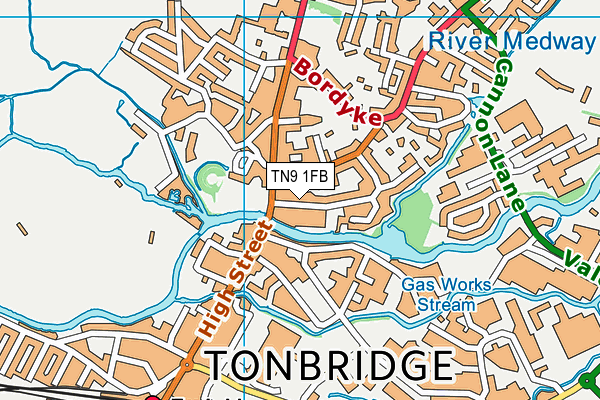 TN9 1FB map - OS VectorMap District (Ordnance Survey)