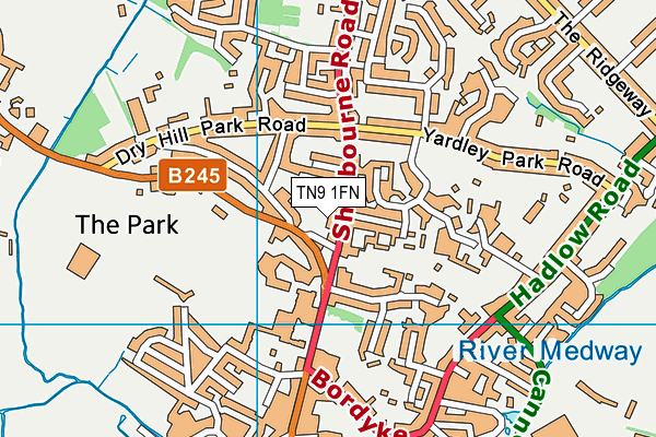 TN9 1FN map - OS VectorMap District (Ordnance Survey)