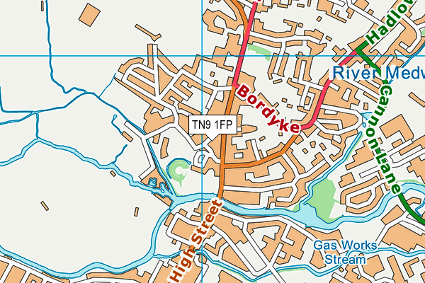 TN9 1FP map - OS VectorMap District (Ordnance Survey)