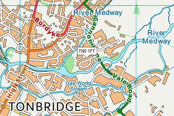 TN9 1FT map - OS VectorMap District (Ordnance Survey)