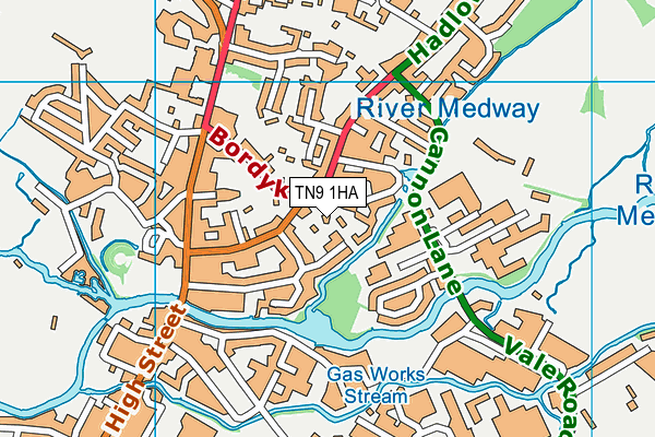 TN9 1HA map - OS VectorMap District (Ordnance Survey)