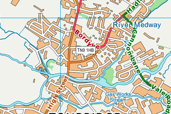 TN9 1HB map - OS VectorMap District (Ordnance Survey)