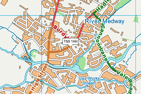 TN9 1HH map - OS VectorMap District (Ordnance Survey)