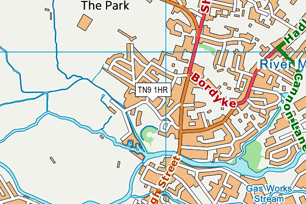 Slade Primary School map (TN9 1HR) - OS VectorMap District (Ordnance Survey)