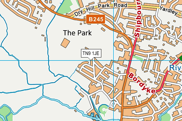 TN9 1JE map - OS VectorMap District (Ordnance Survey)