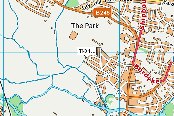 TN9 1JL map - OS VectorMap District (Ordnance Survey)