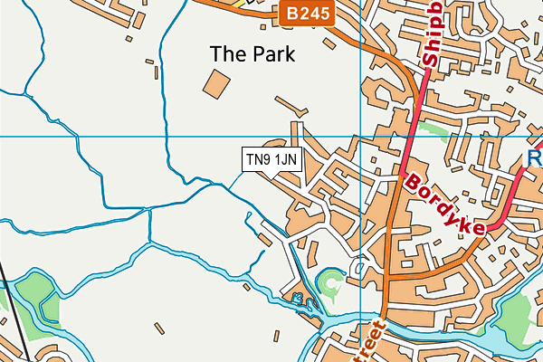 TN9 1JN map - OS VectorMap District (Ordnance Survey)