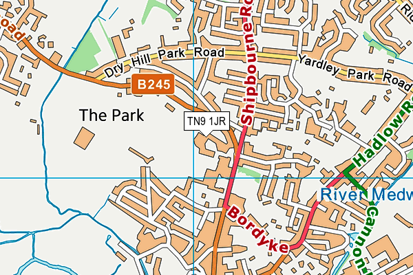 TN9 1JR map - OS VectorMap District (Ordnance Survey)