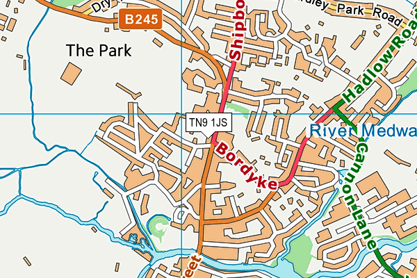 TN9 1JS map - OS VectorMap District (Ordnance Survey)