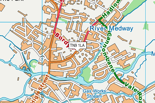 TN9 1LA map - OS VectorMap District (Ordnance Survey)
