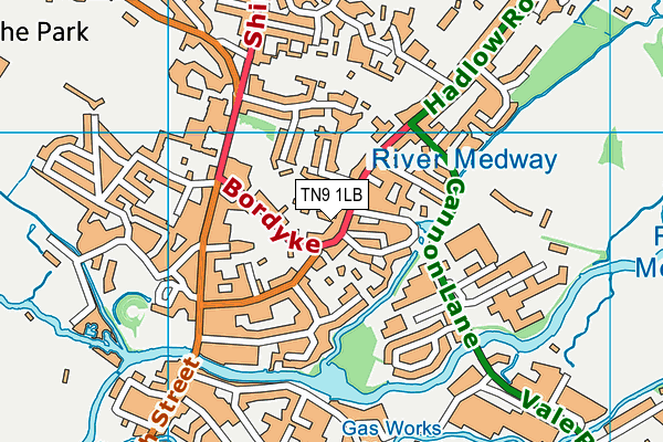 TN9 1LB map - OS VectorMap District (Ordnance Survey)